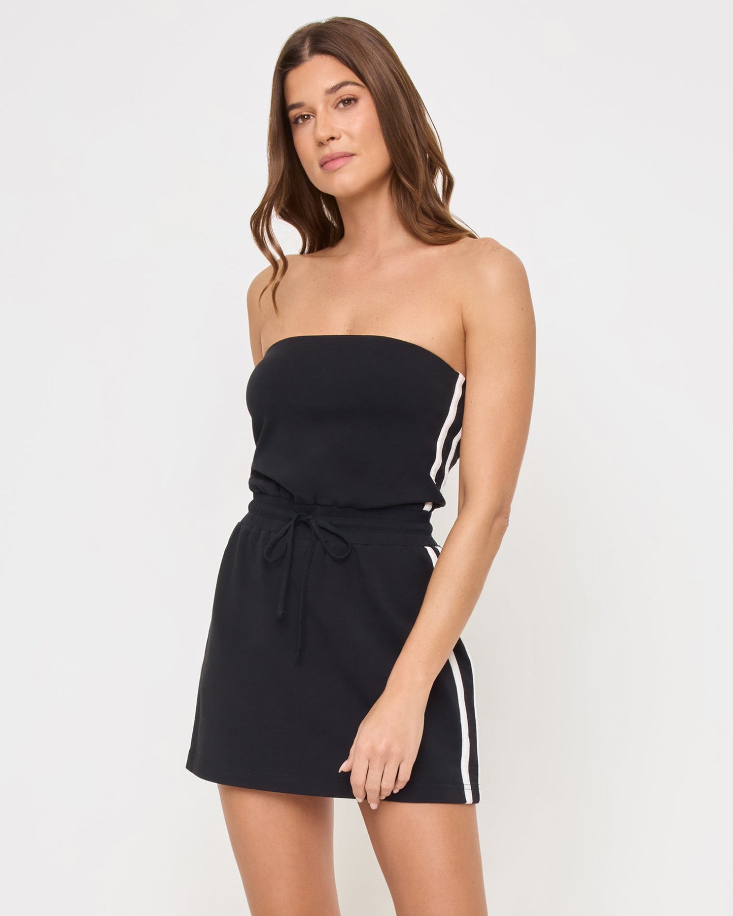 Decker Dress - Black-Cream