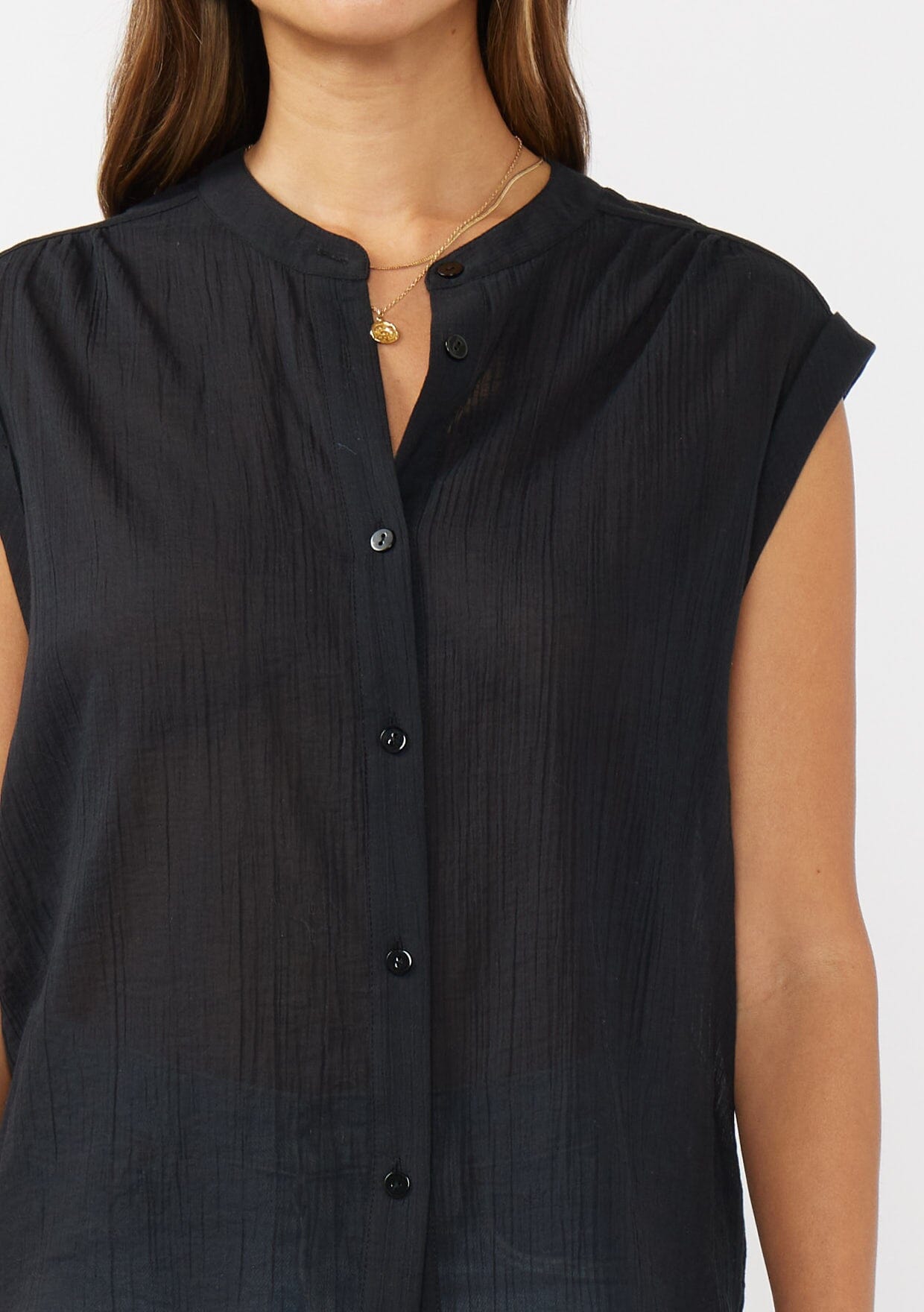 Nina Button Front Top