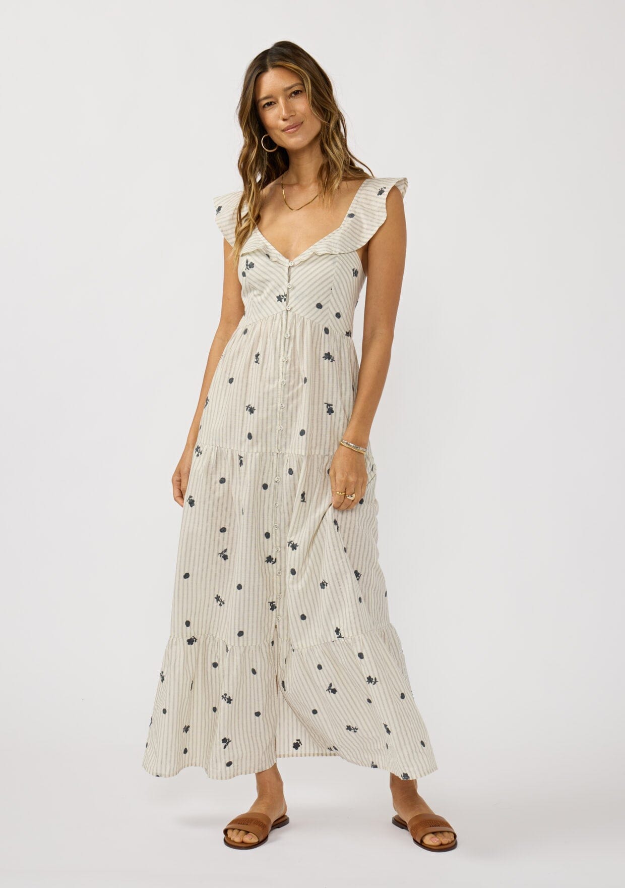 Maribel Embroidered Maxi Dress