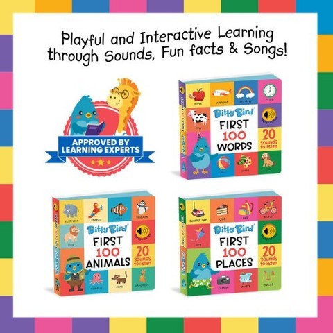 Ditty Bird First 100 Animals Sound Book