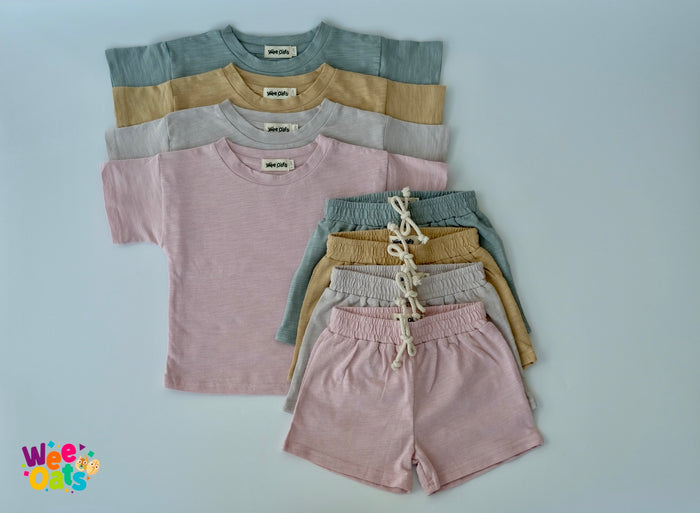 Wee Oats Graham Shirt & Shorts Terno