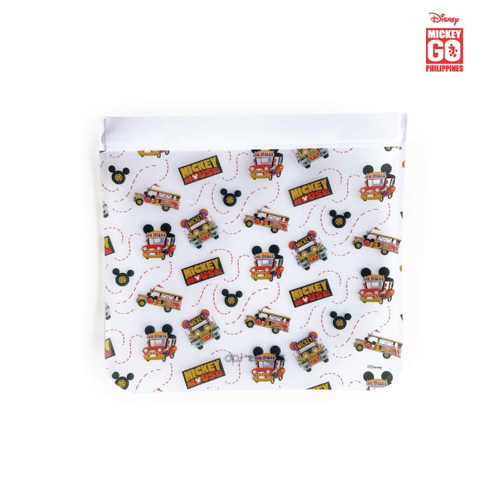 Zippies Mickey Jeepney Series 4-piece Reusable Storage Bag Set