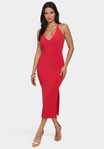 Gold Bar Detail Dress