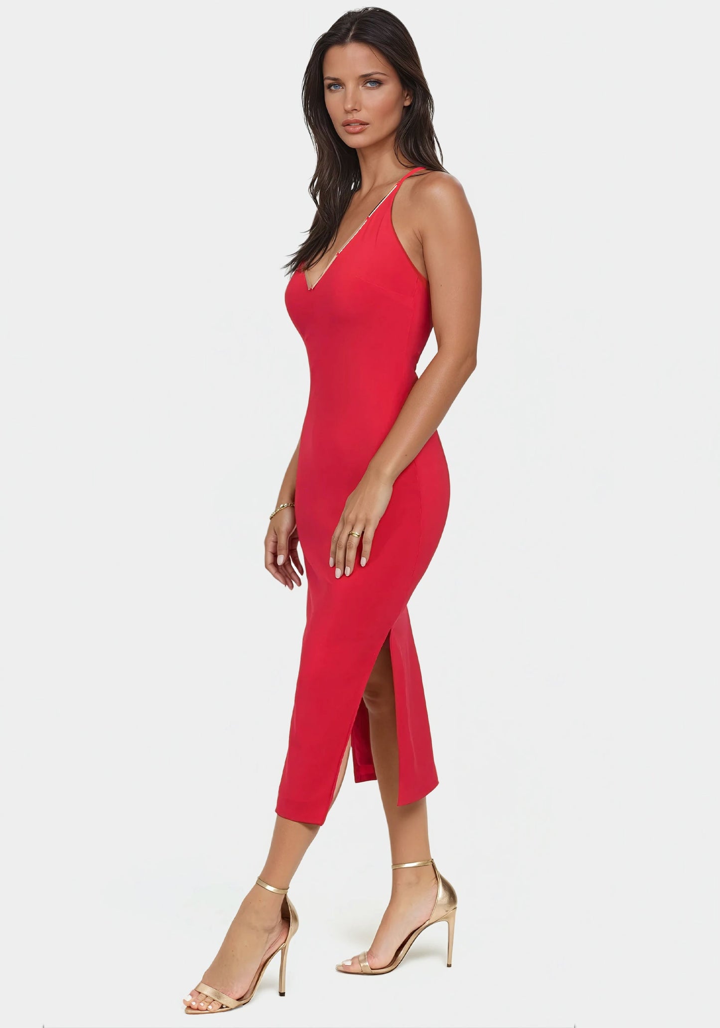 Gold Bar Detail Dress