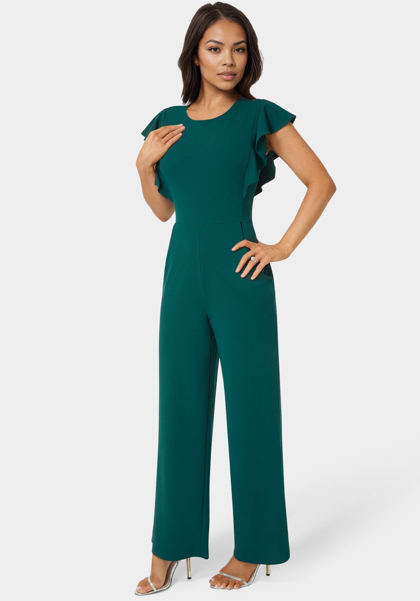 Flutter Sleeve Core Jumpsuit
