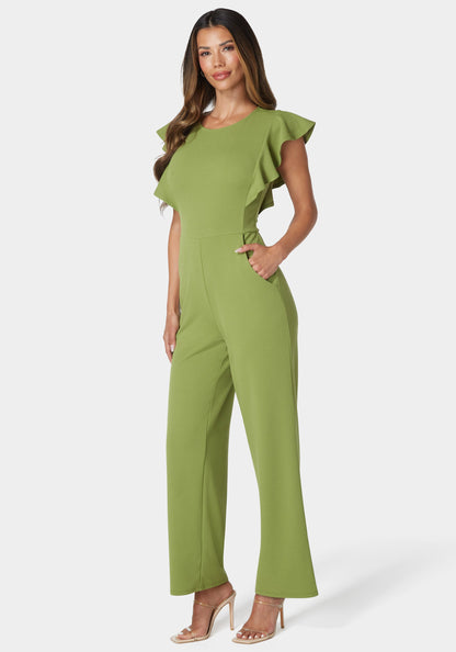 Flutter Sleeve Core Jumpsuit