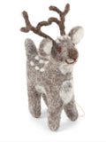 Gry & Sif Small Cute Grey Deer Ornament