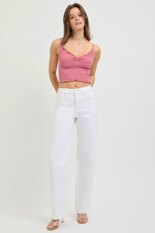 Jessamine High Rise Wide Leg Jeans White