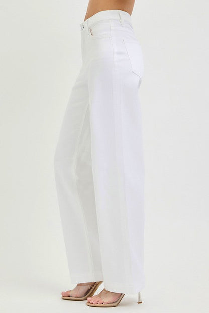 Jessamine High Rise Wide Leg Jeans White