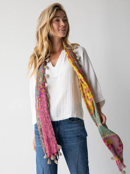 Almost Perfect Robyn Cotton Gauze Top - White