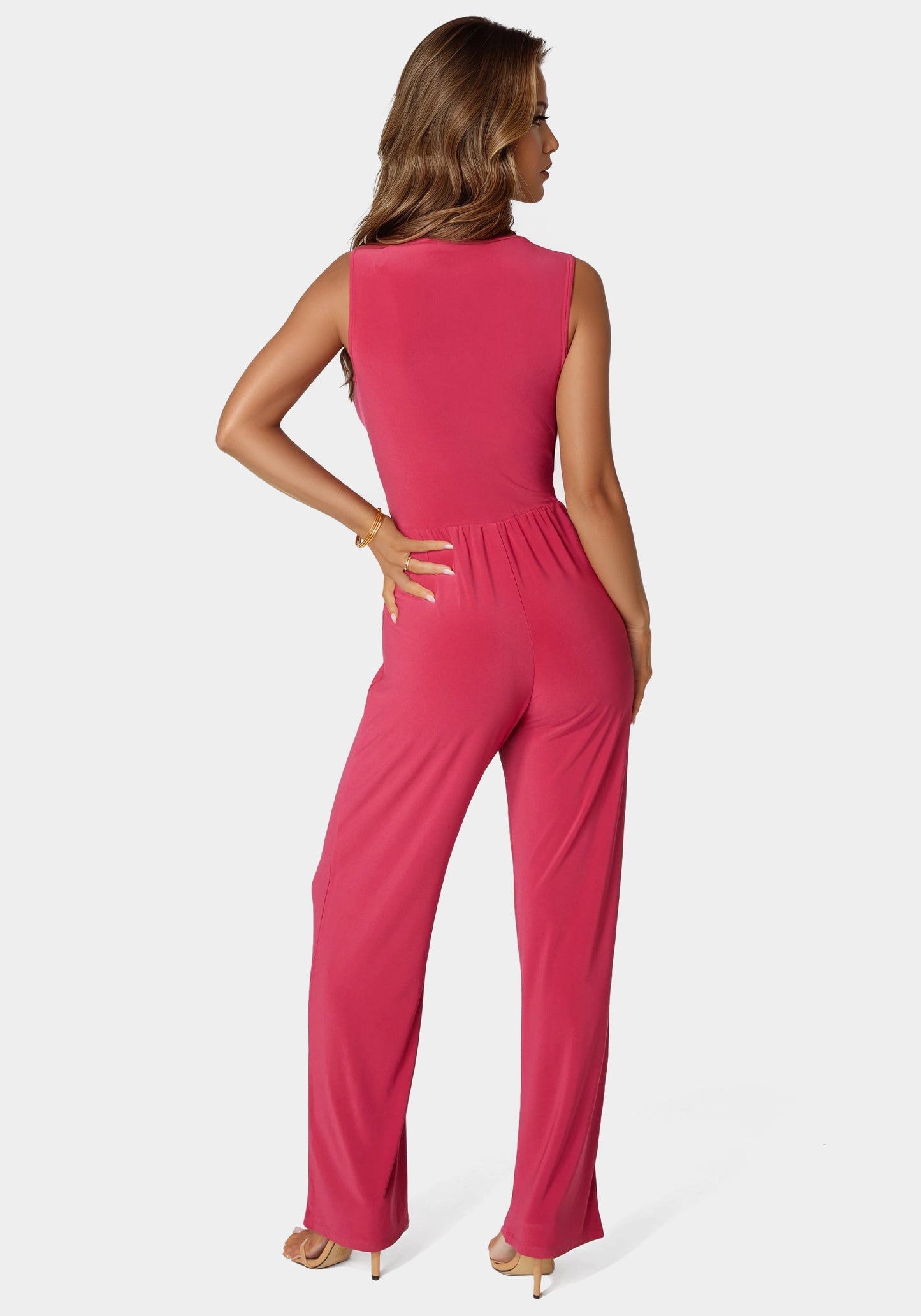 Jersey Wrap Tie Jumpsuit