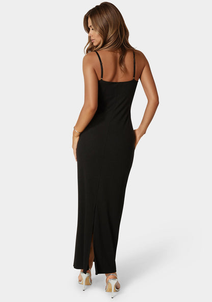 Diamond Trim Rib Maxi Dress