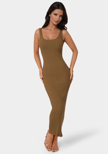 Crochet U-Neck Maxi Dress