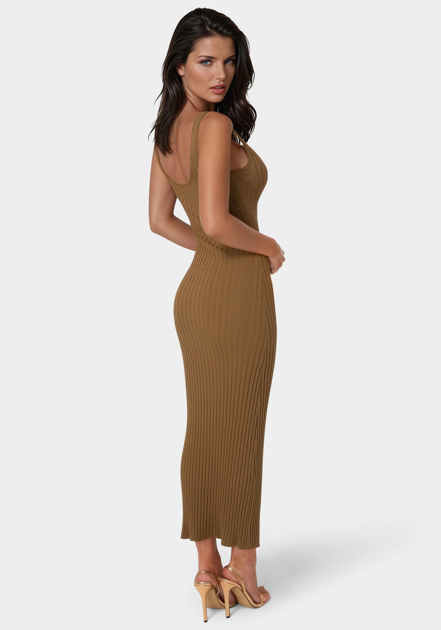 Crochet U-Neck Maxi Dress