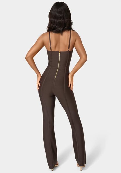 Bandage Mini Flare Leg Jumpsuit