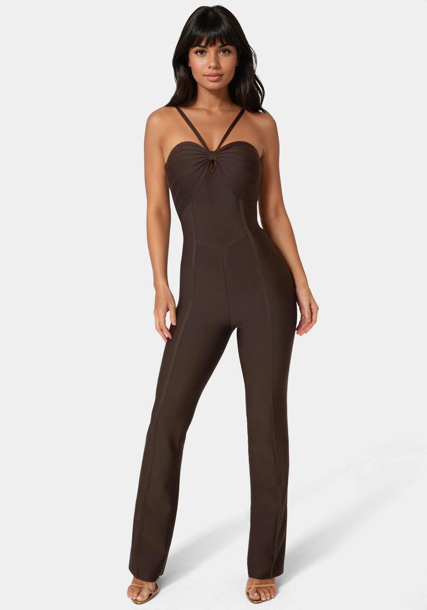 Bandage Mini Flare Leg Jumpsuit