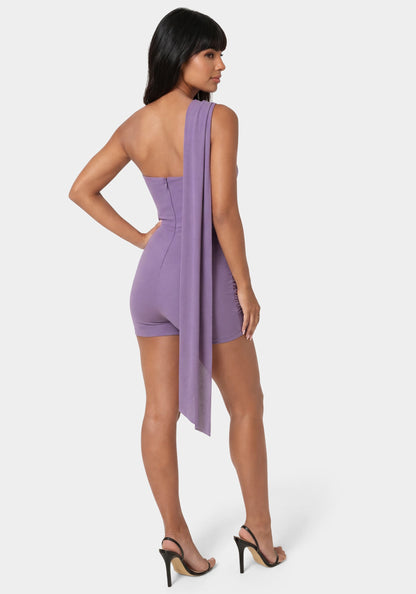 Draped Sweetheart Romper