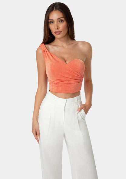 One Shoulder Bustier Top