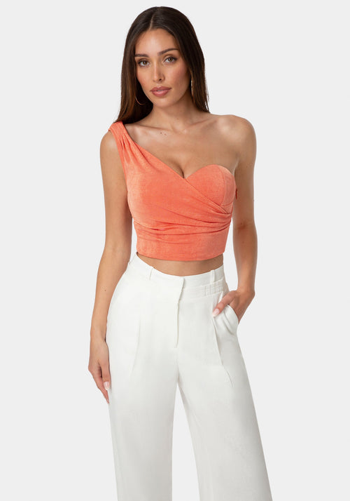 One Shoulder Bustier Top
