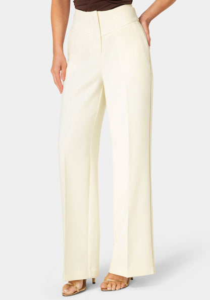 Tailored Straight Wide Leg Pant