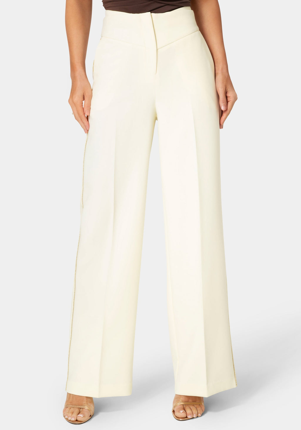 Tailored Straight Wide Leg Pant