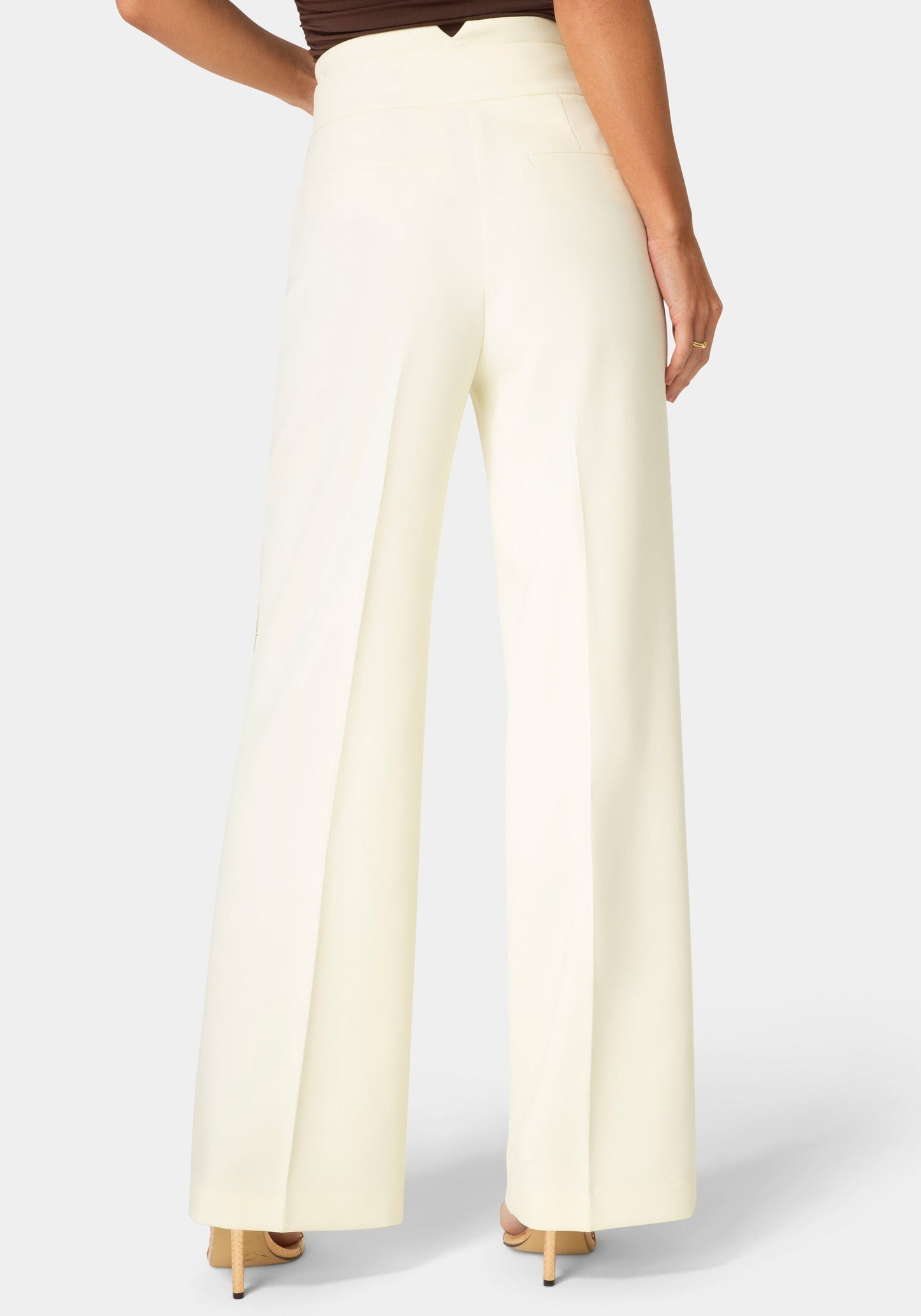Tailored Straight Wide Leg Pant