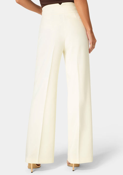 Tailored Straight Wide Leg Pant