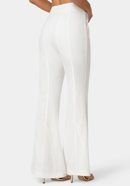 Linen Mini Flare Leg Pant
