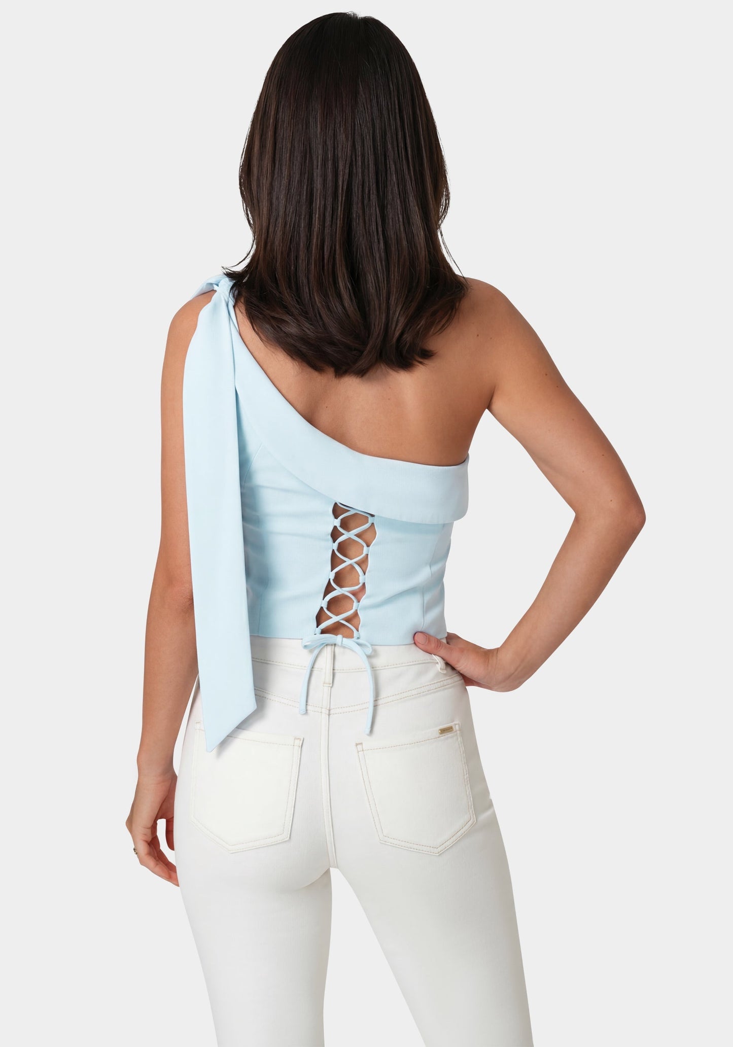 Asymmetrical Shoulder Tie Top