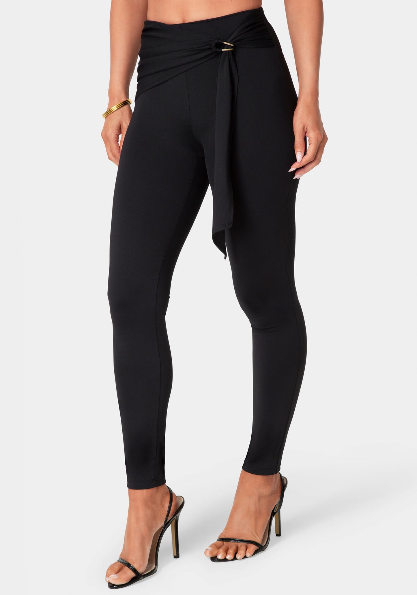 High Waist Draped Sash Legging