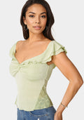 Off Shoulder Twisted Front Top