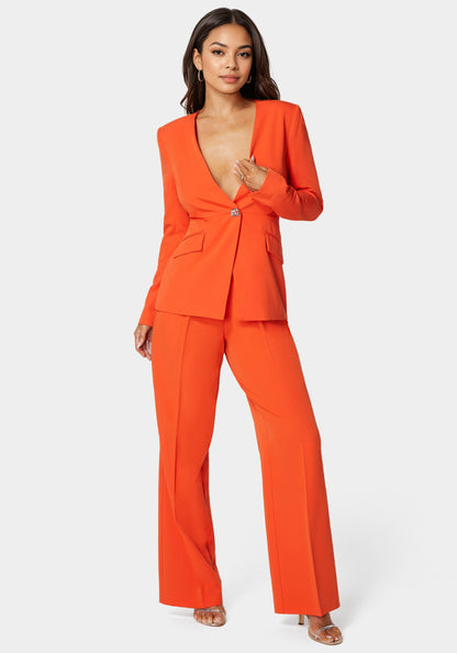 Tailored Mixed Media Blazer