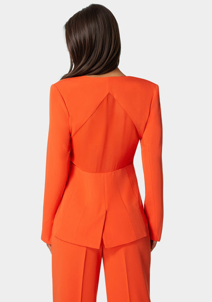 Tailored Mixed Media Blazer