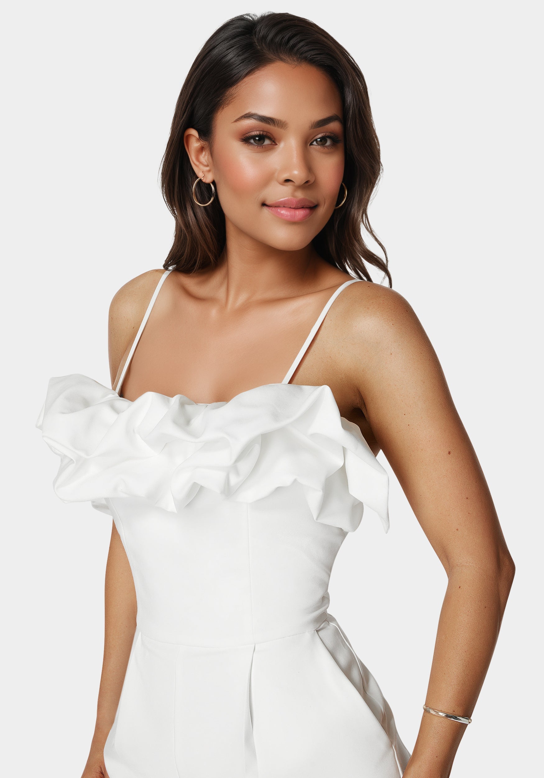 Puff Detail Bridal Romper