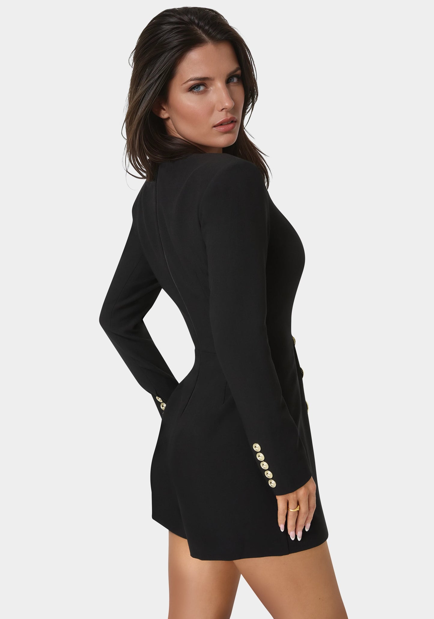 Tailored Black & White Romper