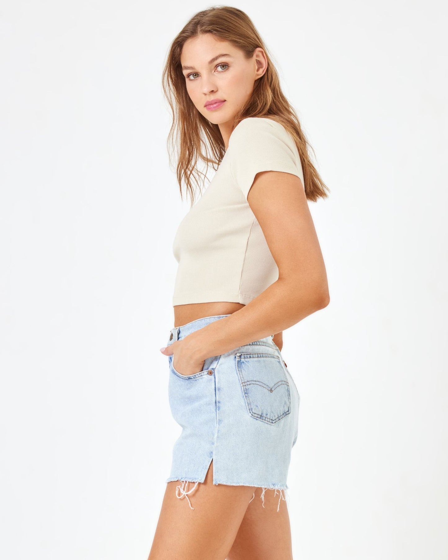 aligrace Michelle Denim Short - Blue
