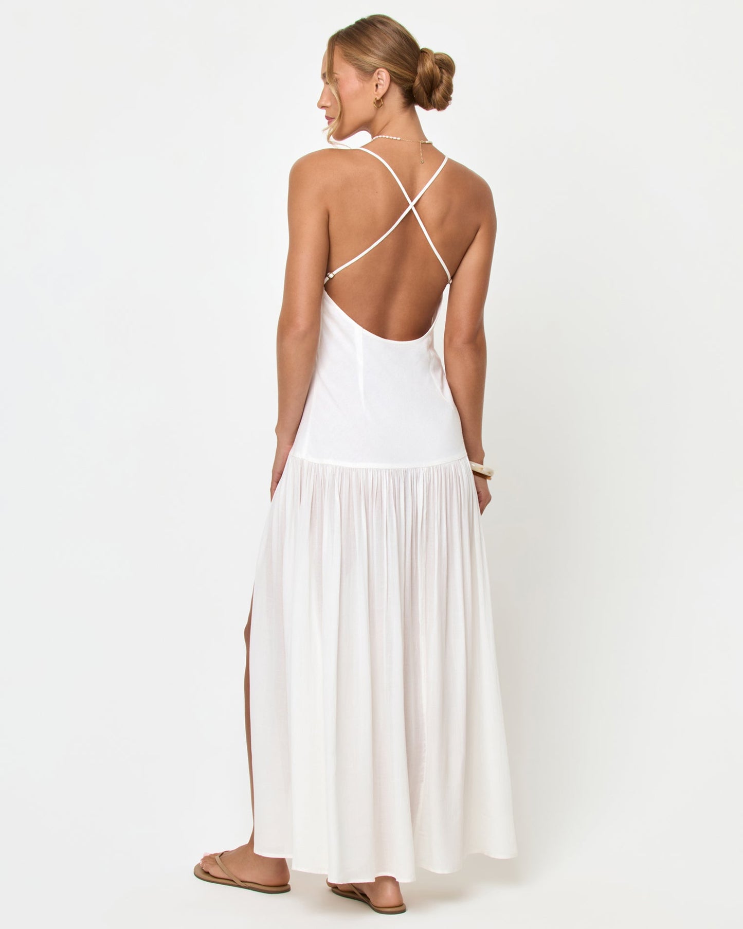Row Maxi Dress - Cream