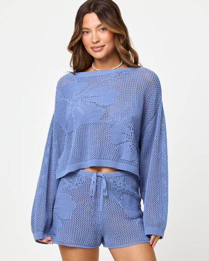 Island Time Sweater - Chambray