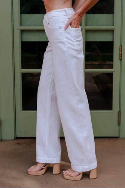 Jessamine High Rise Wide Leg Jeans White