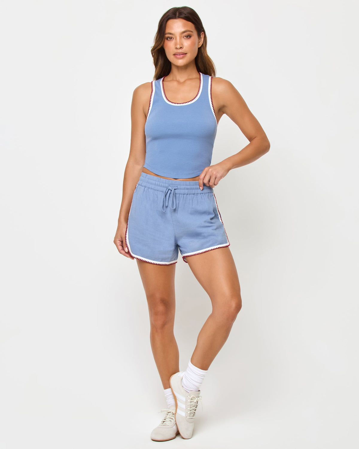 Ash Tank - Cream Chambray Fig