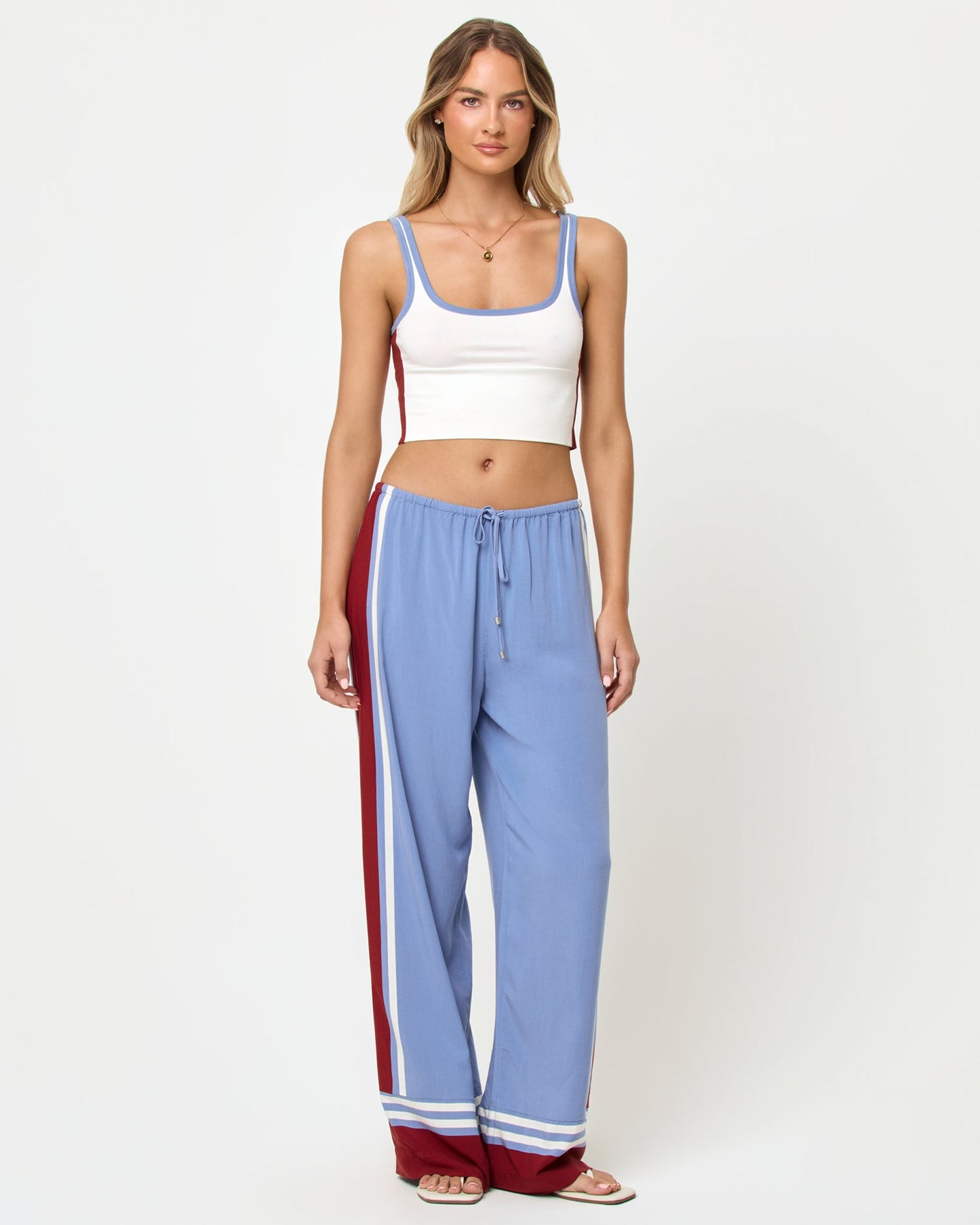 Reset Tank - Cream Chambray Fig