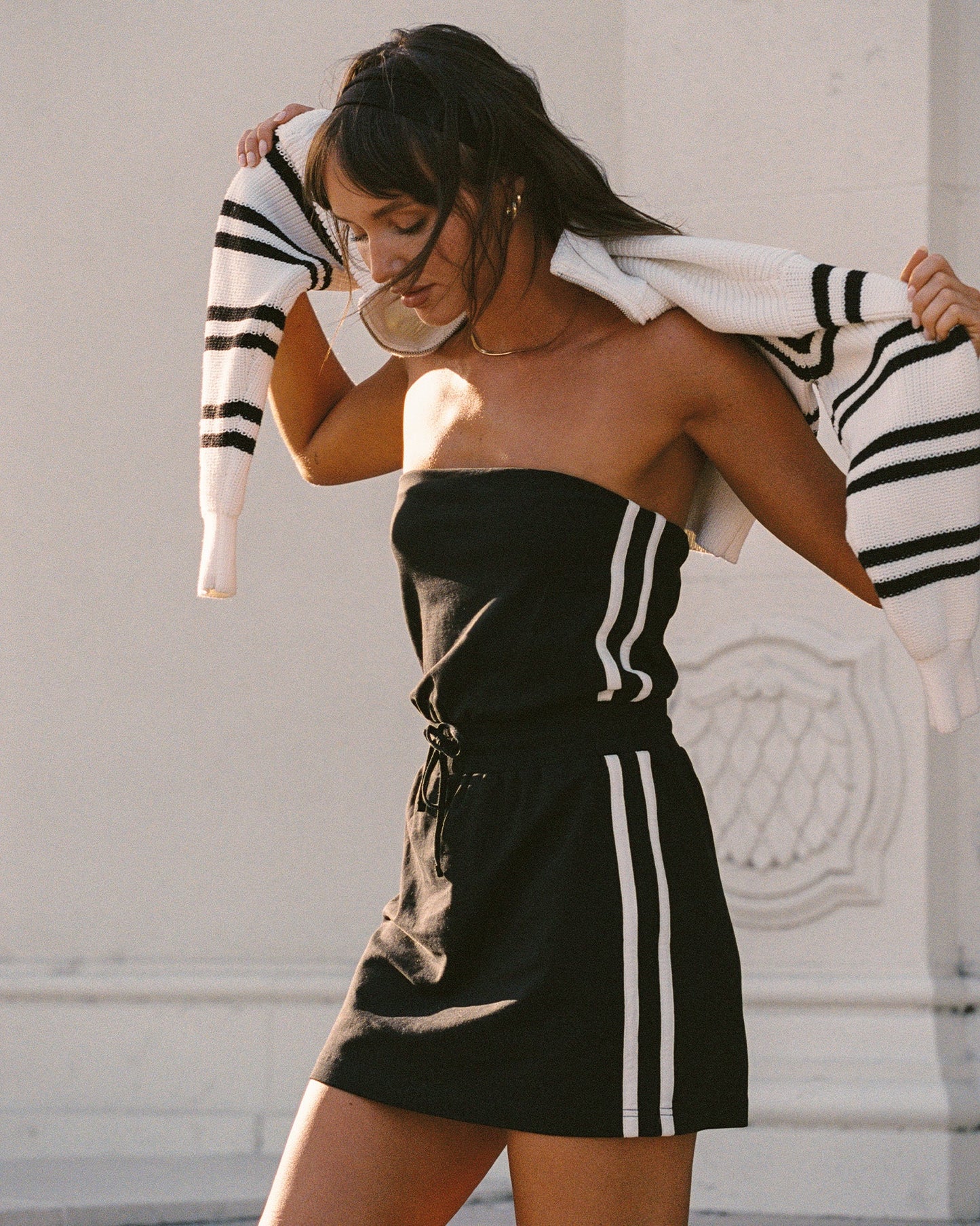 Decker Dress - Black-Cream