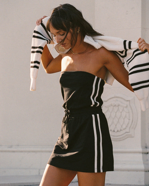 Decker Dress - Black-Cream