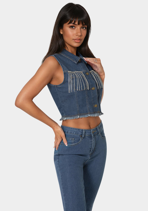 The Cropped Trucker Vest