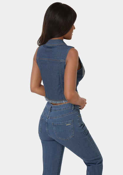 The Cropped Trucker Vest