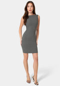 Ribbed Boatneck Mini Dress