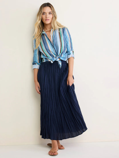 nz by NIC+ZOE Stripe Core Cotton Crinkle Shirt