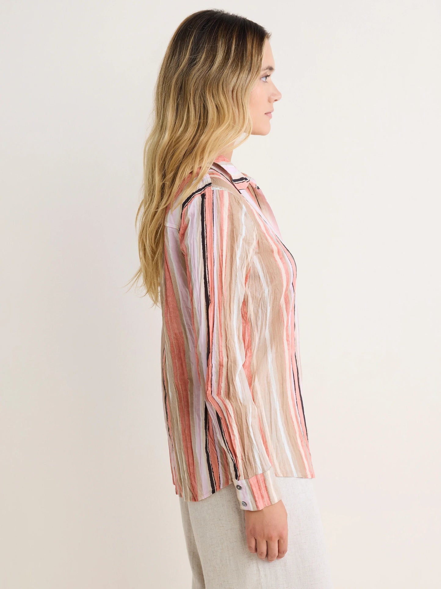 nz by NIC+ZOE Stripe Core Cotton Crinkle Shirt