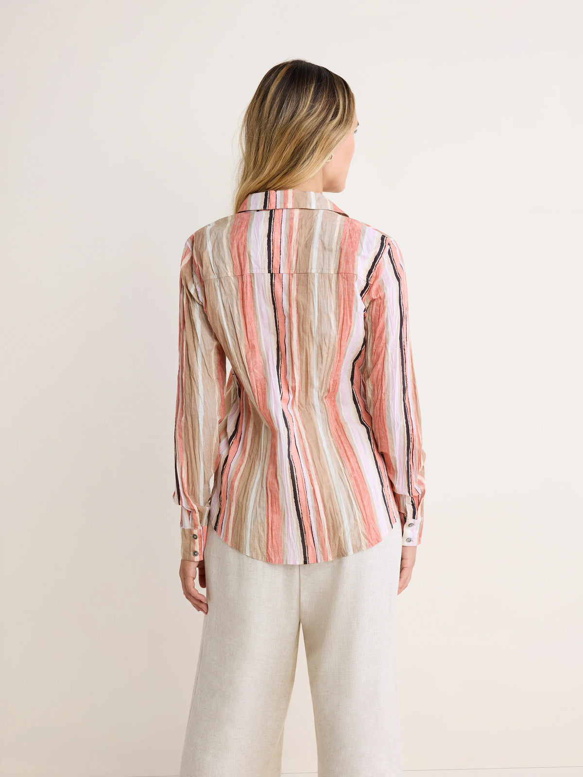 nz by NIC+ZOE Stripe Core Cotton Crinkle Shirt