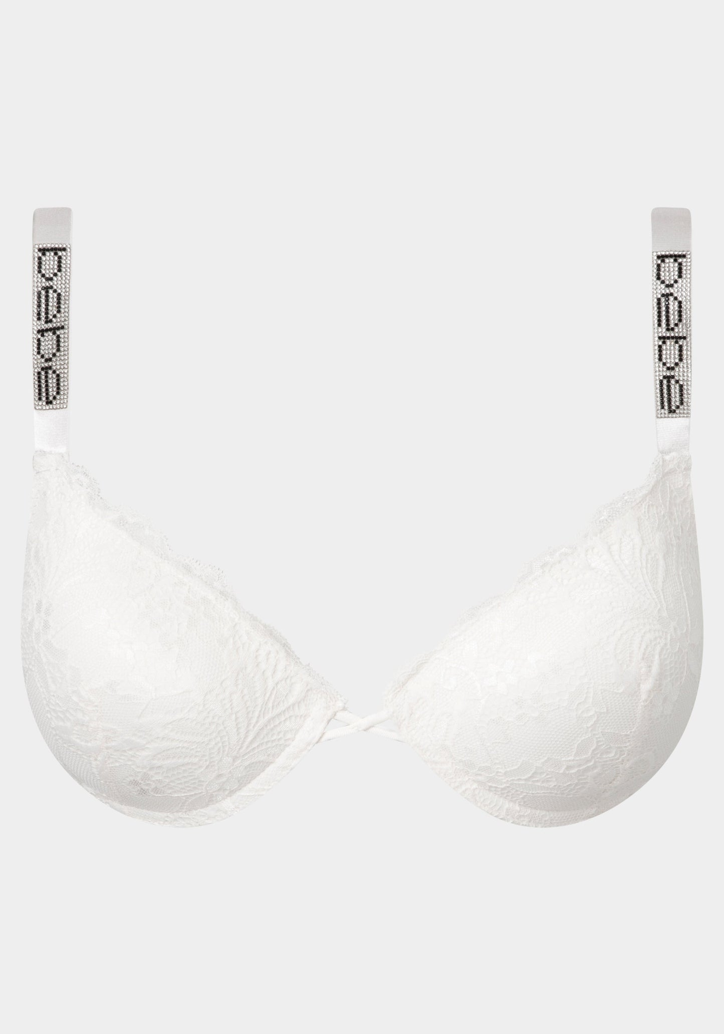 MEGA PUSH UP Lace Bra with Bebe Rhinestone Detail